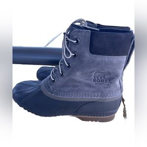 Sorel Cheyanne II Mens Dark Gray 11.5 Leather Waterproof Snow Rain Boots